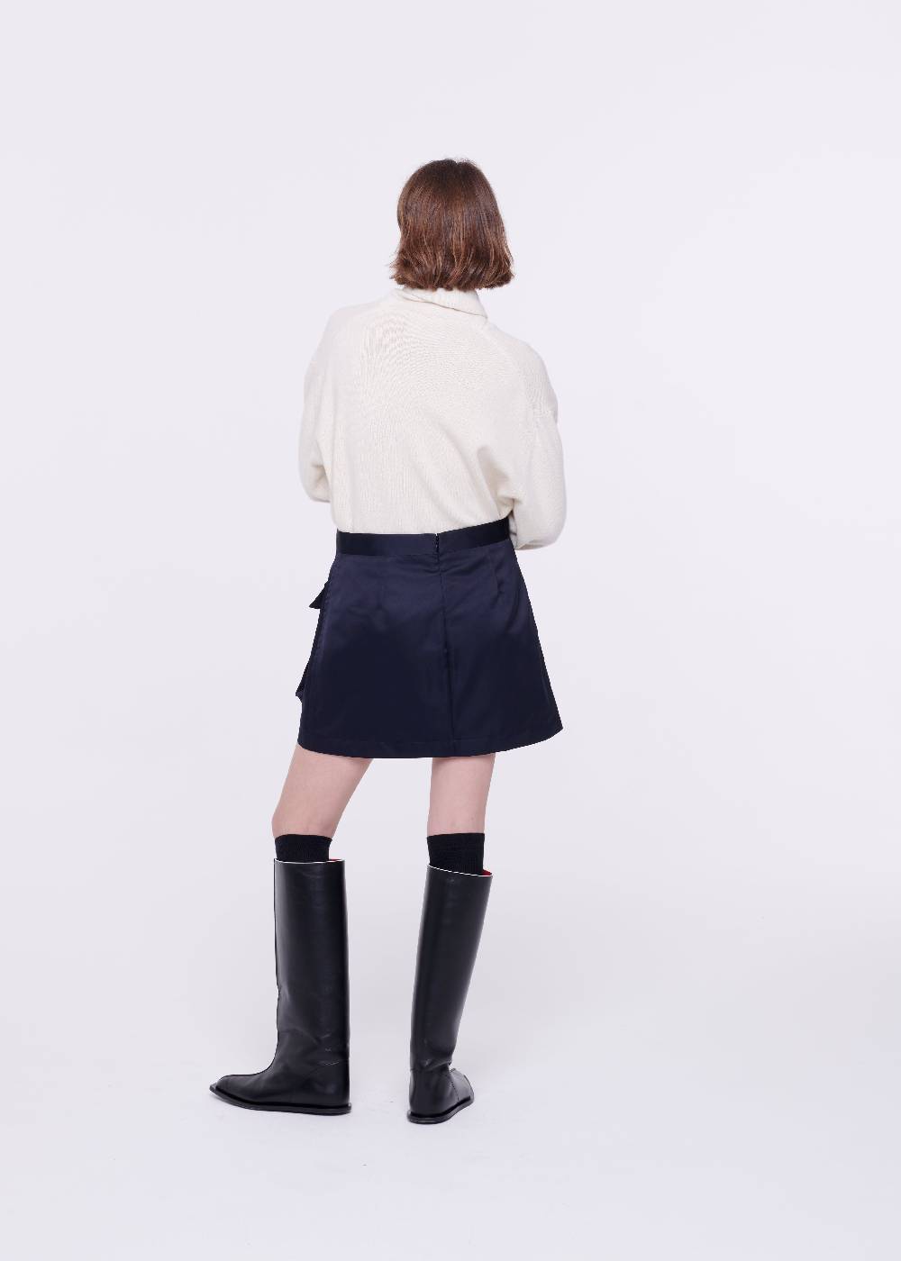 Plan C MINIGONNA BLU IN DUCHESSE Presa