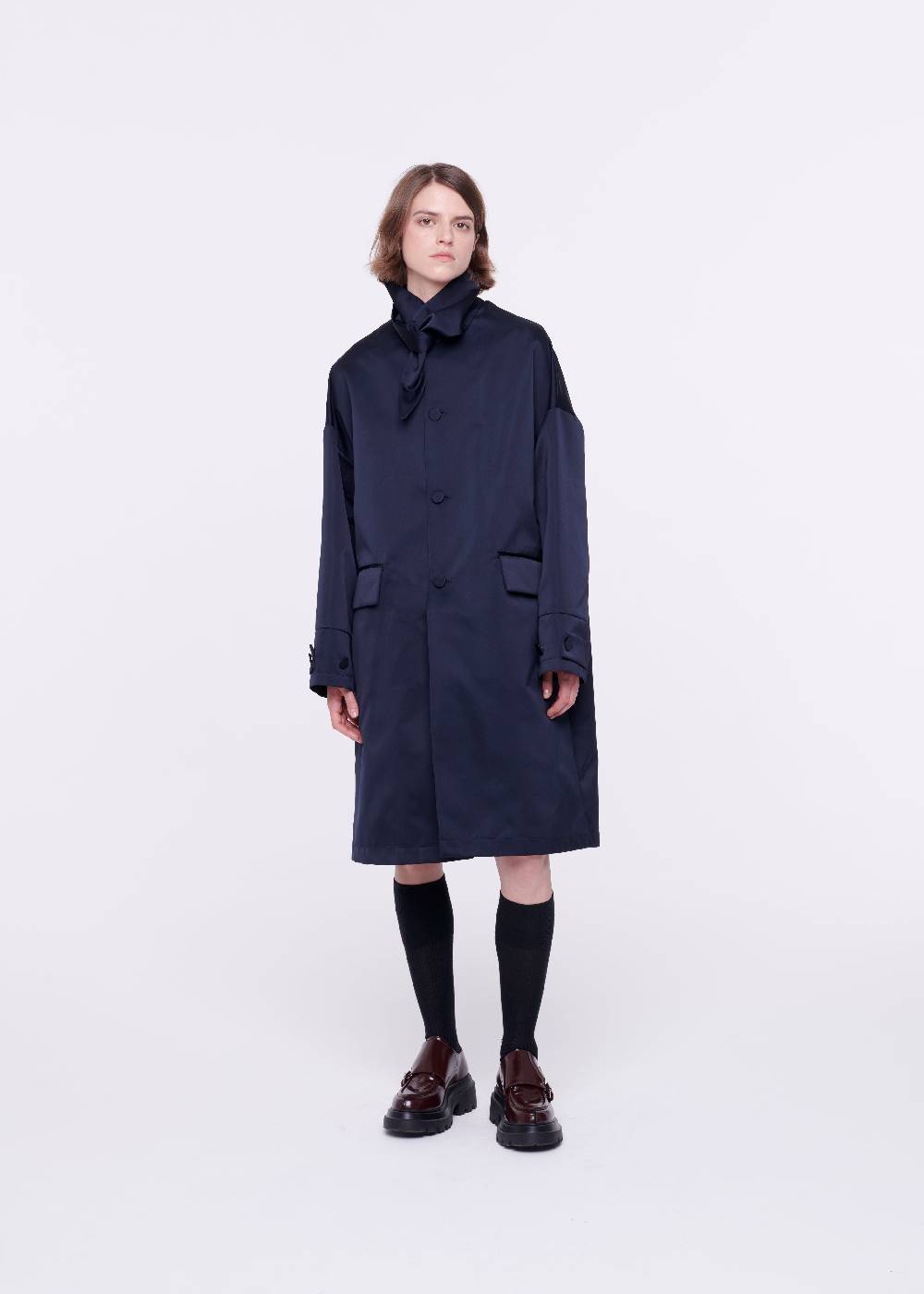 Plan C CAPPOTTO BLU IN DUCHESSE Sconto