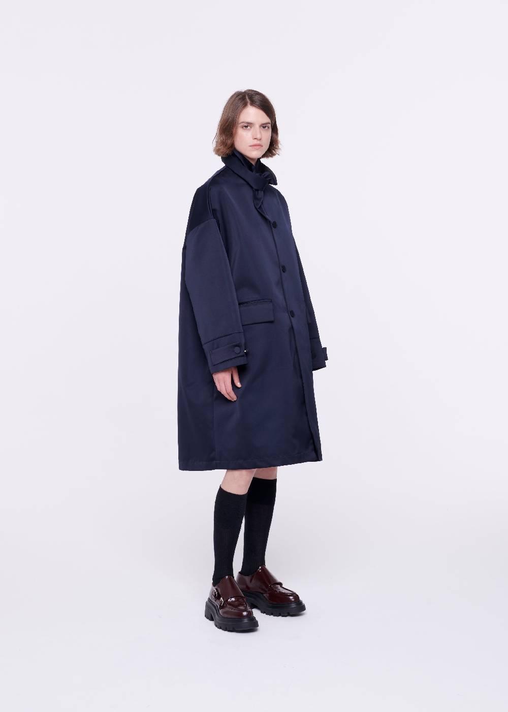 Plan C CAPPOTTO BLU IN DUCHESSE Sconto