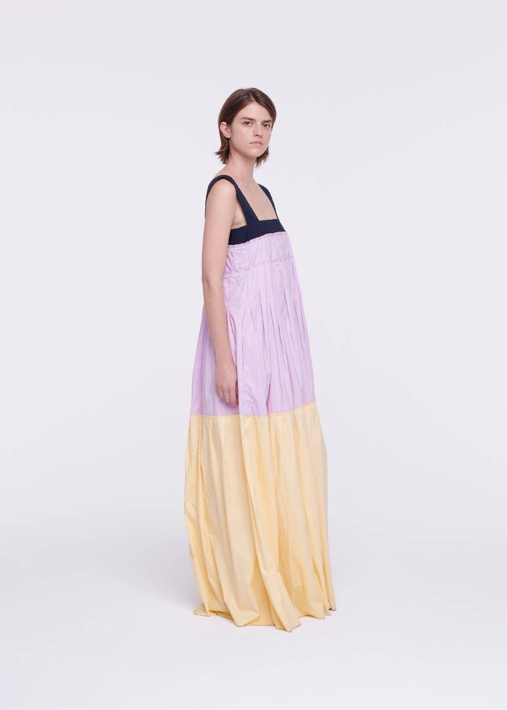 Plan C ABITO LUNGO IN COTONE COLOR BLOCK Offerta