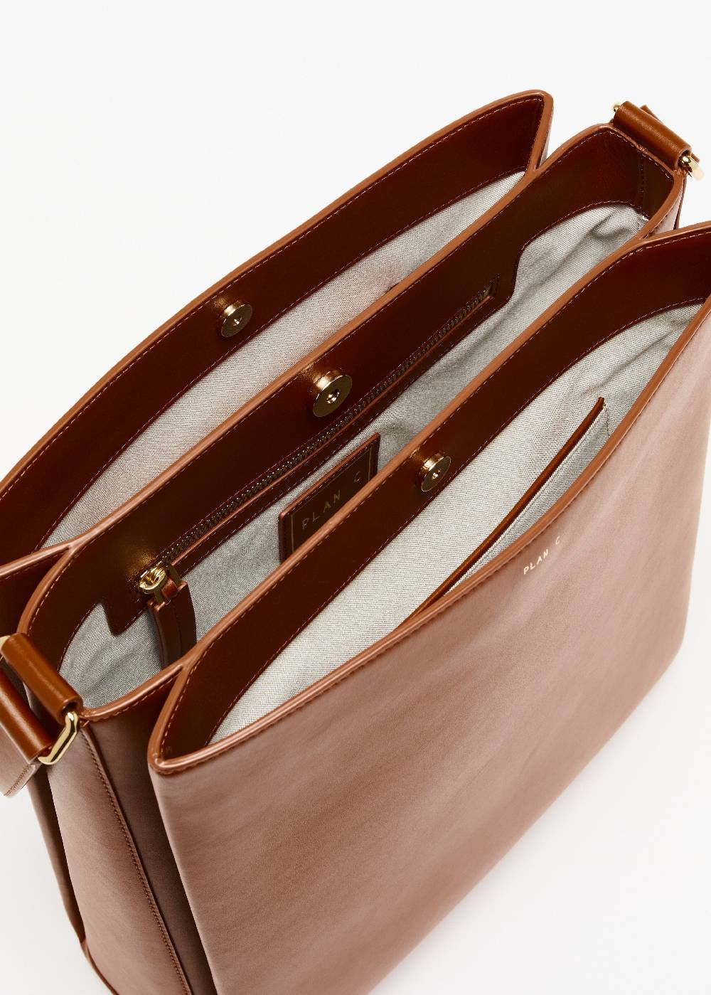 Plan C BORSA TOTE FOLDED TABACCO Saldi Di Fabbrica