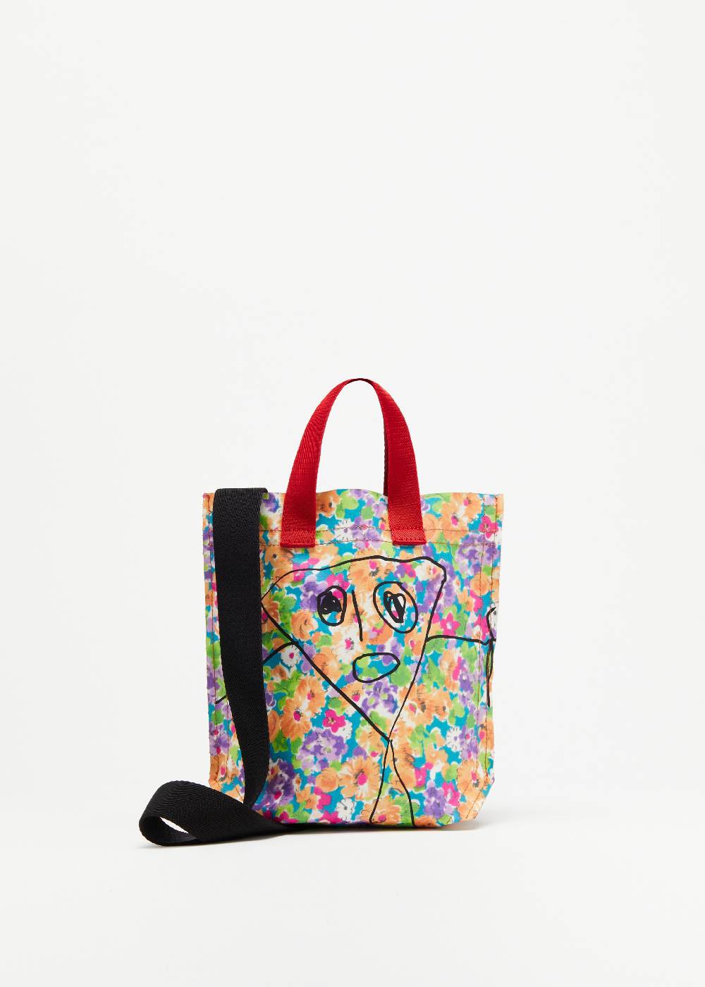 Plan C SHOPPER CON STAMPA FLOREALE "PILI E BIANCA" MINI In Saldo
