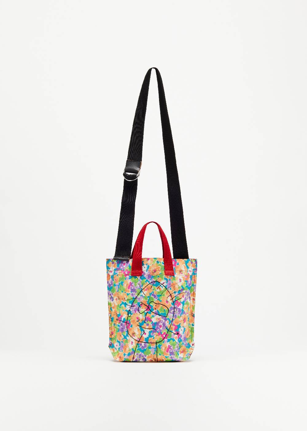 Plan C SHOPPER CON STAMPA FLOREALE "PILI E BIANCA" MINI In Saldo