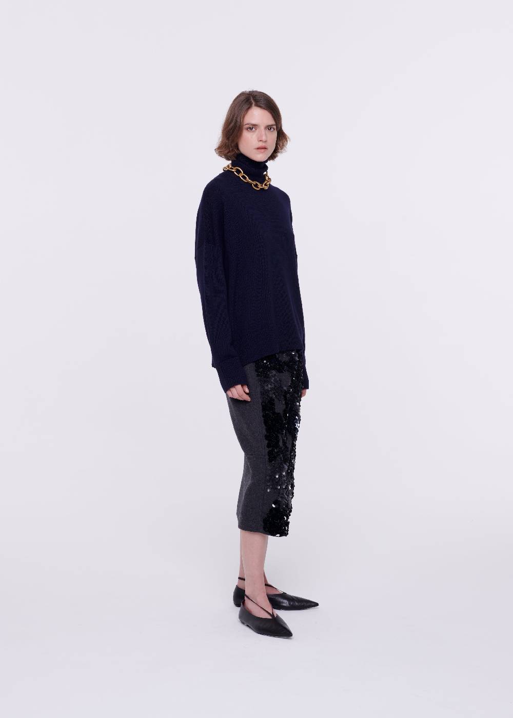 Plan C DOLCEVITA BLU IN LANA MERINO Offerta speciale