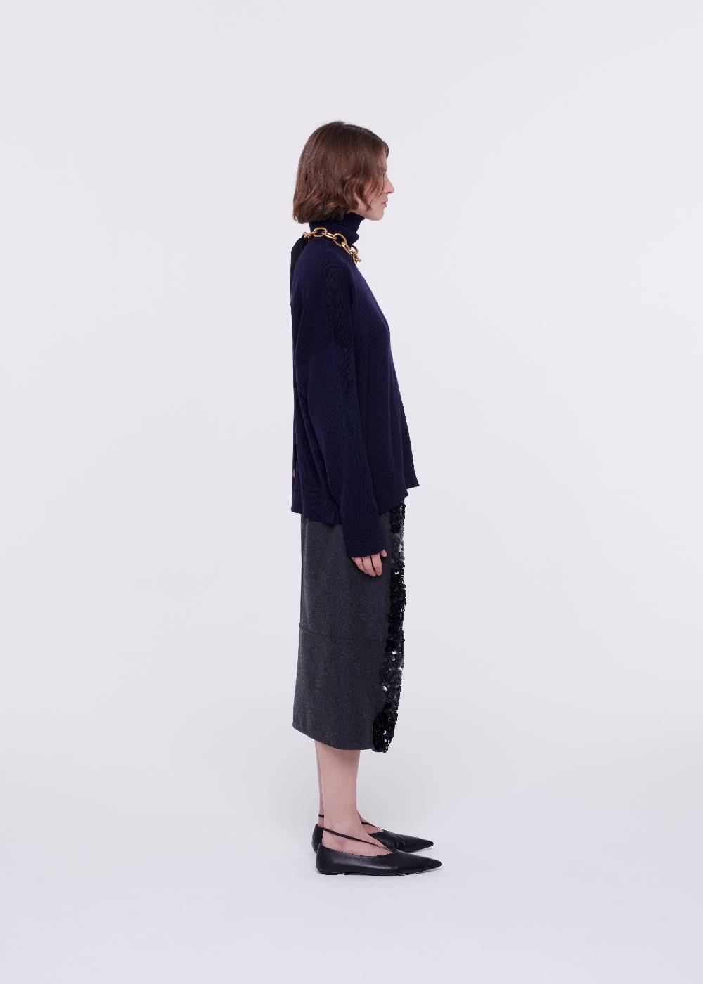 Plan C DOLCEVITA BLU IN LANA MERINO Offerta speciale