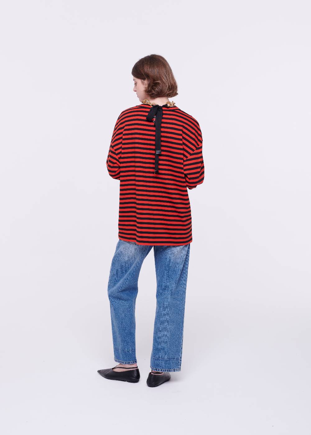 Plan C T-SHIRT A MANICHE LUNGHE A RIGHE Flash Sale