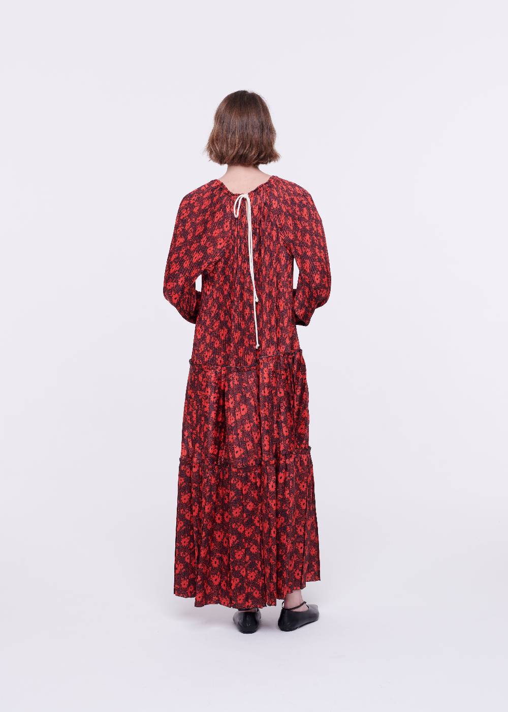 Plan C ABITO MIDI PLISSETTATO CON STAMPA FLOREAE Shopping online