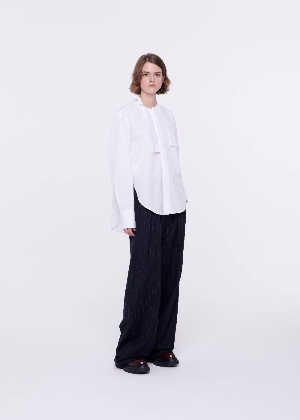 Plan C CAMICIA BIANCA DI COTONE CON PAPILLON Offerta Anniversario
