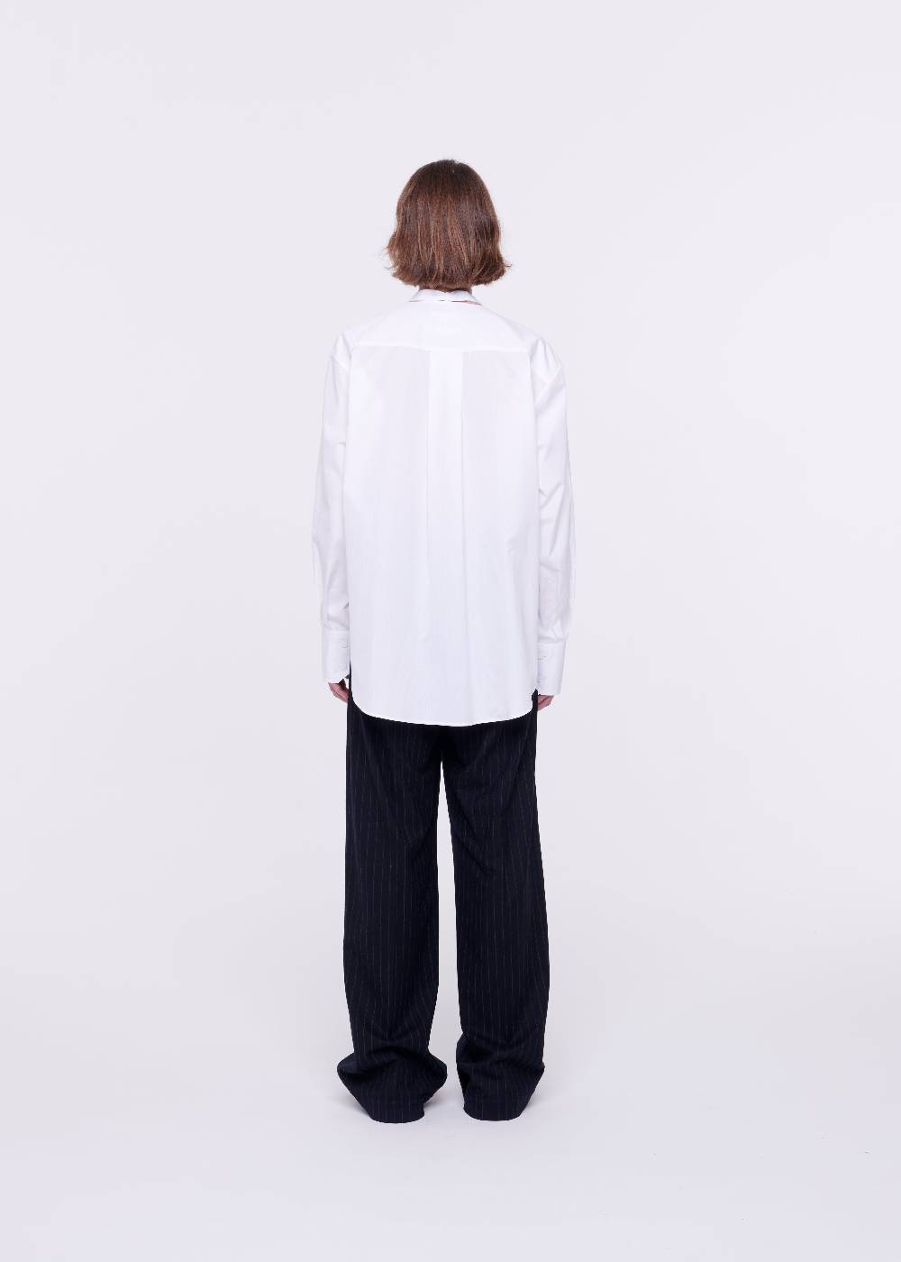 Plan C CAMICIA BIANCA DI COTONE CON PAPILLON Offerta Anniversario