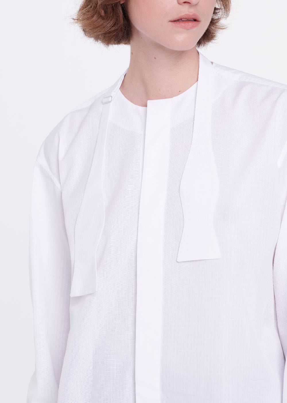 Plan C CAMICIA BIANCA DI COTONE CON PAPILLON Offerta Anniversario