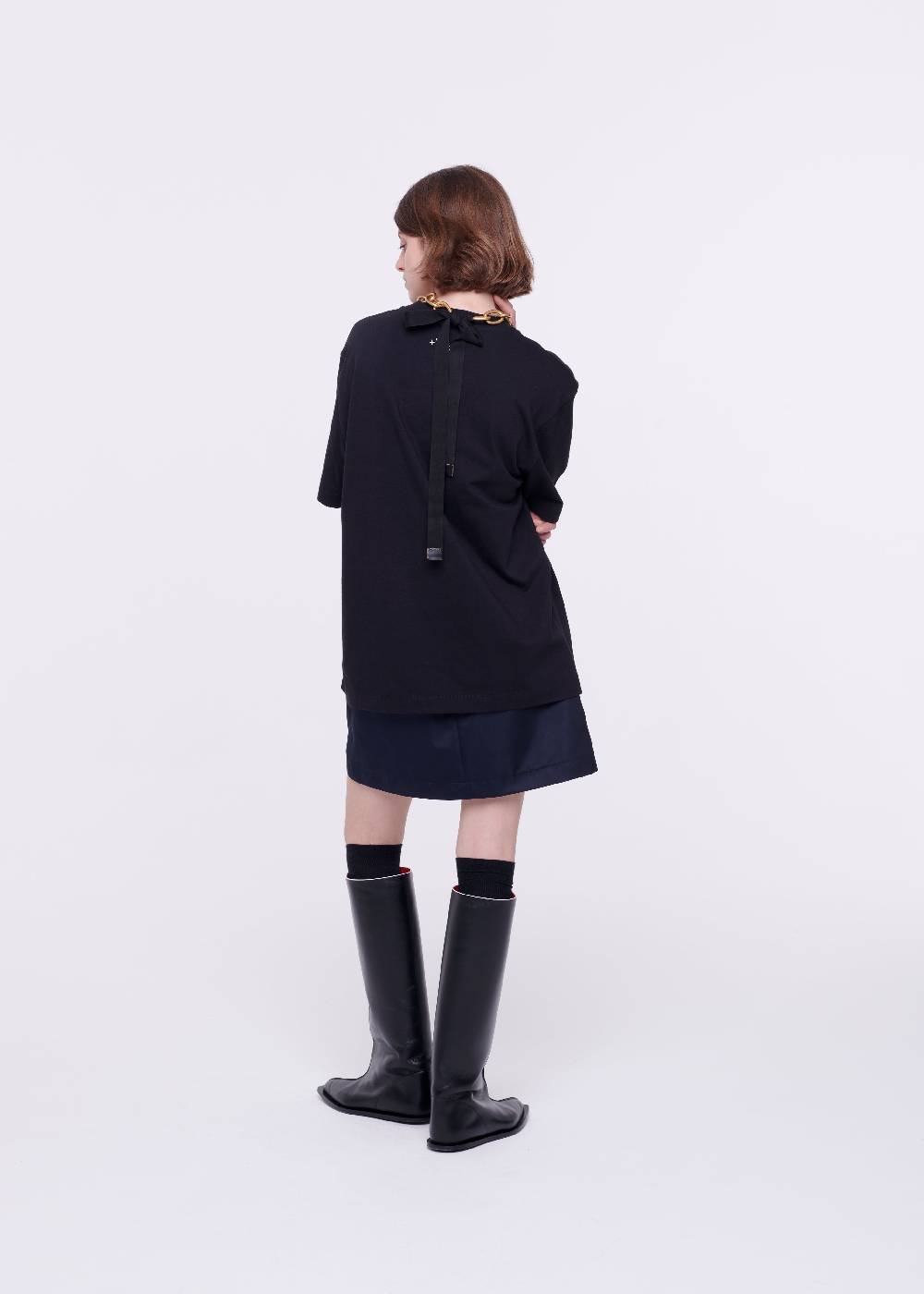 Plan C T-SHIRT NERA IN COTONE CON STAMPA Online Outlet