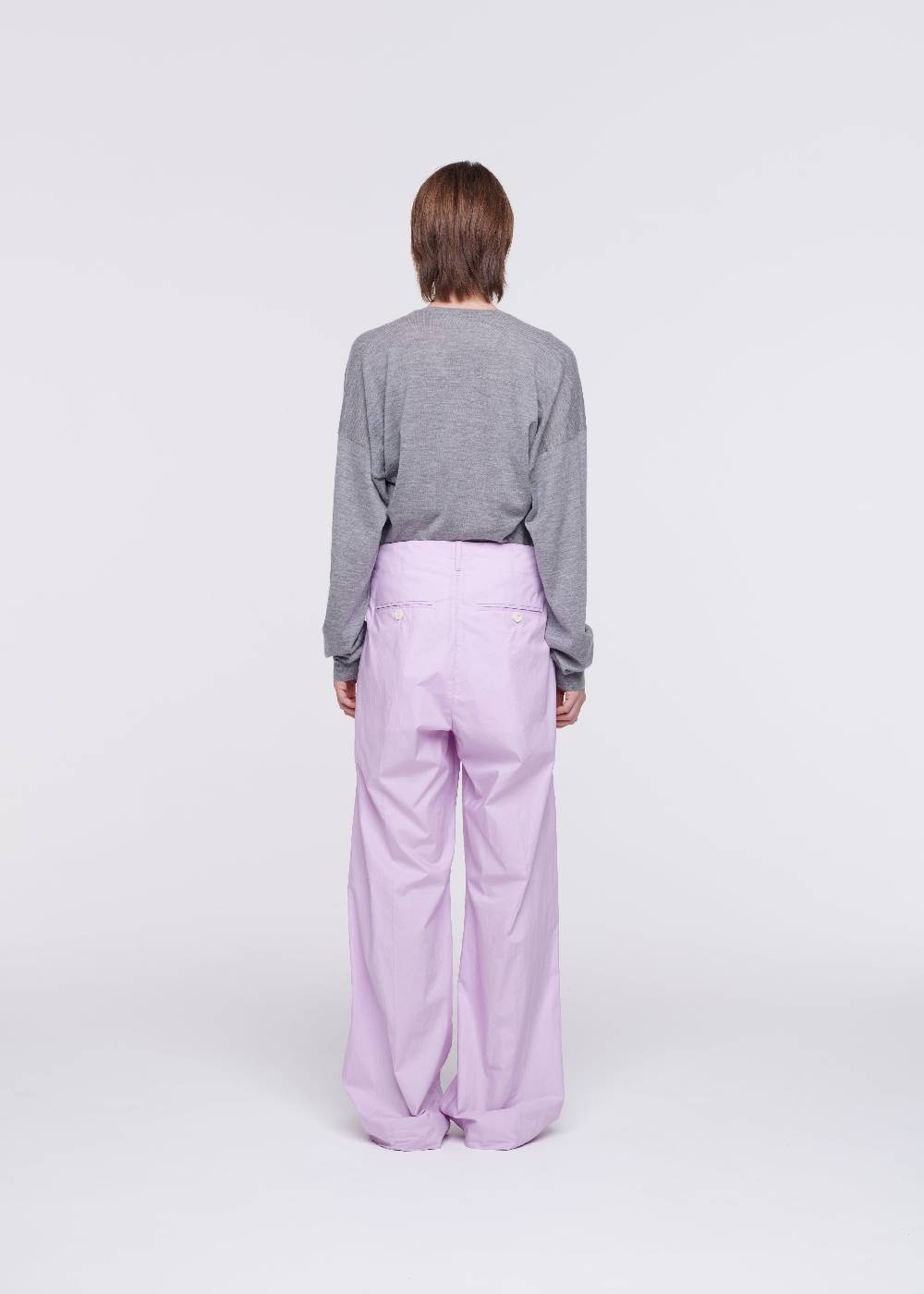 Plan C PANTALONI LILLA A GAMBA AMPIA Offerte stagionali