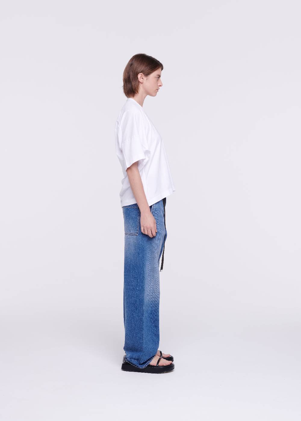 Plan C T-SHIRT BIANCA DRAPPEGGIATA IN COTONE Enormi risparmi
