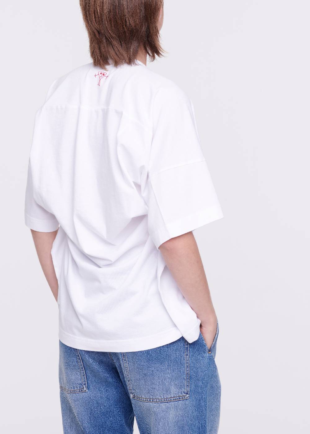 Plan C T-SHIRT BIANCA DRAPPEGGIATA IN COTONE Enormi risparmi
