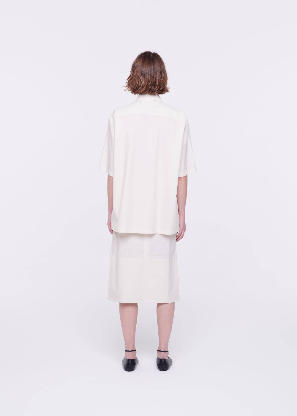 Plan C CAMICIA IN COTONE TECNICO CON RICAMO IN PAILLETTES Ultimi tre giorni