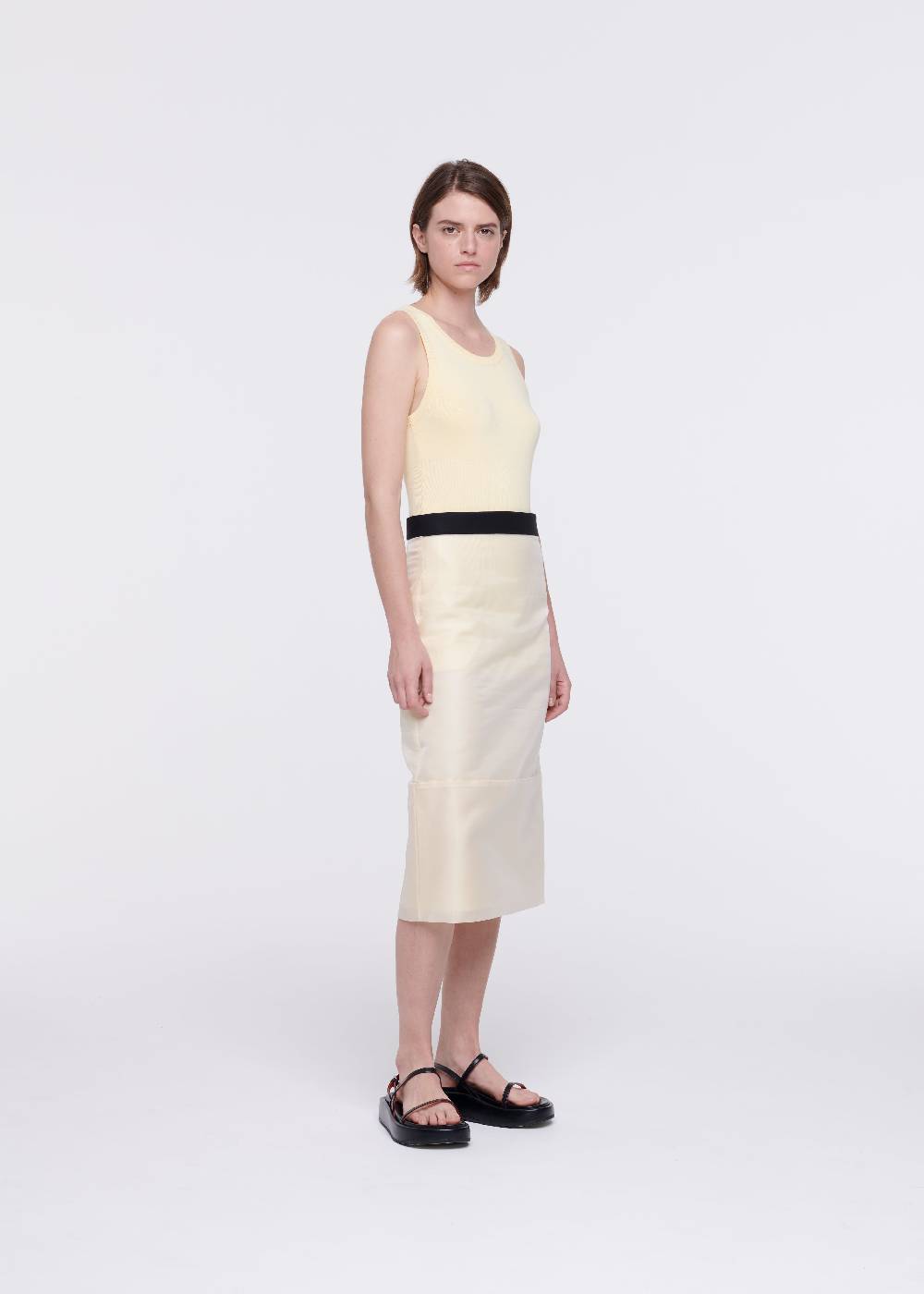 Plan C GONNA MATITA MIDI IN ORGANZA Fino al 65% di sconto