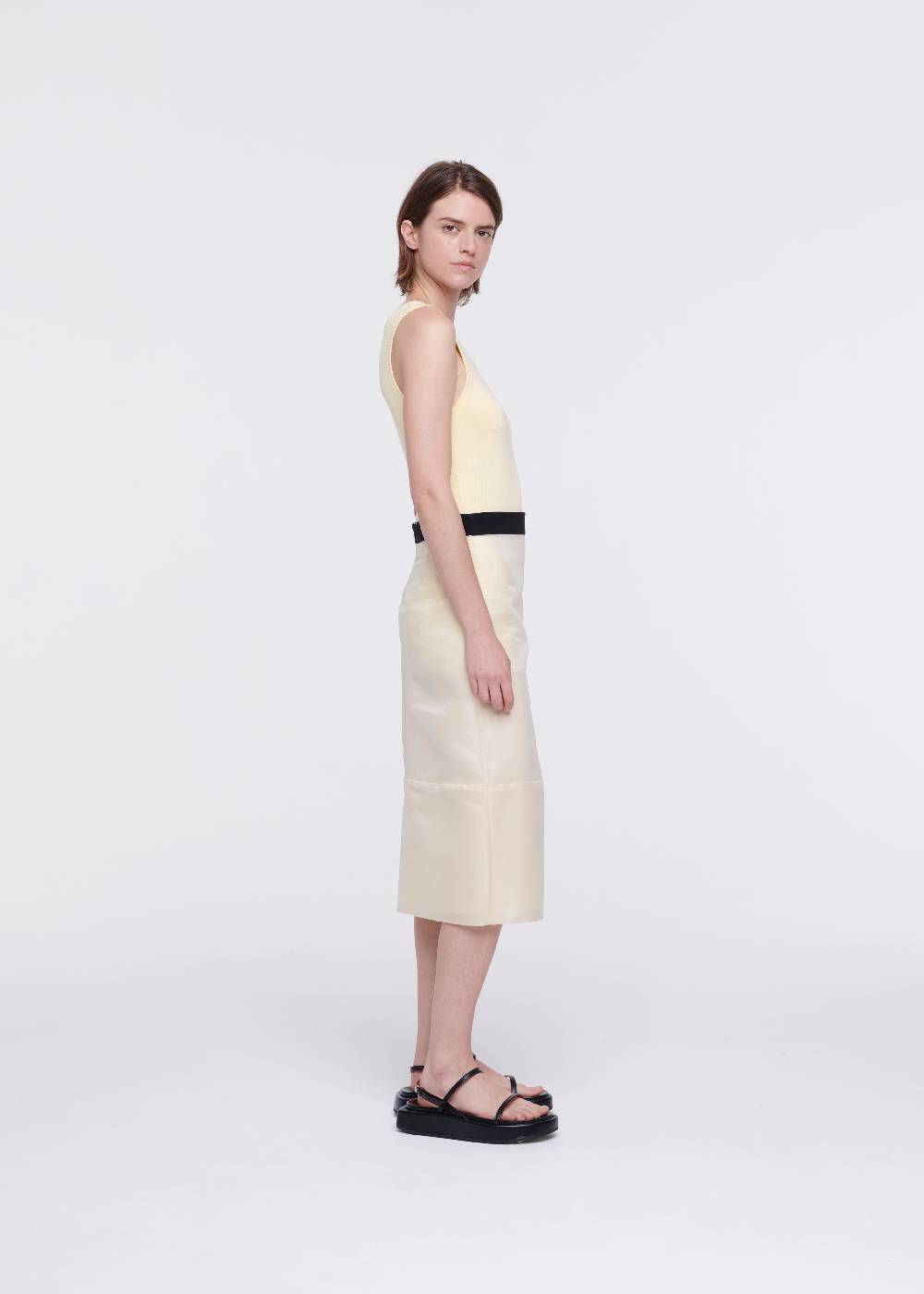 Plan C GONNA MATITA MIDI IN ORGANZA Fino al 65% di sconto