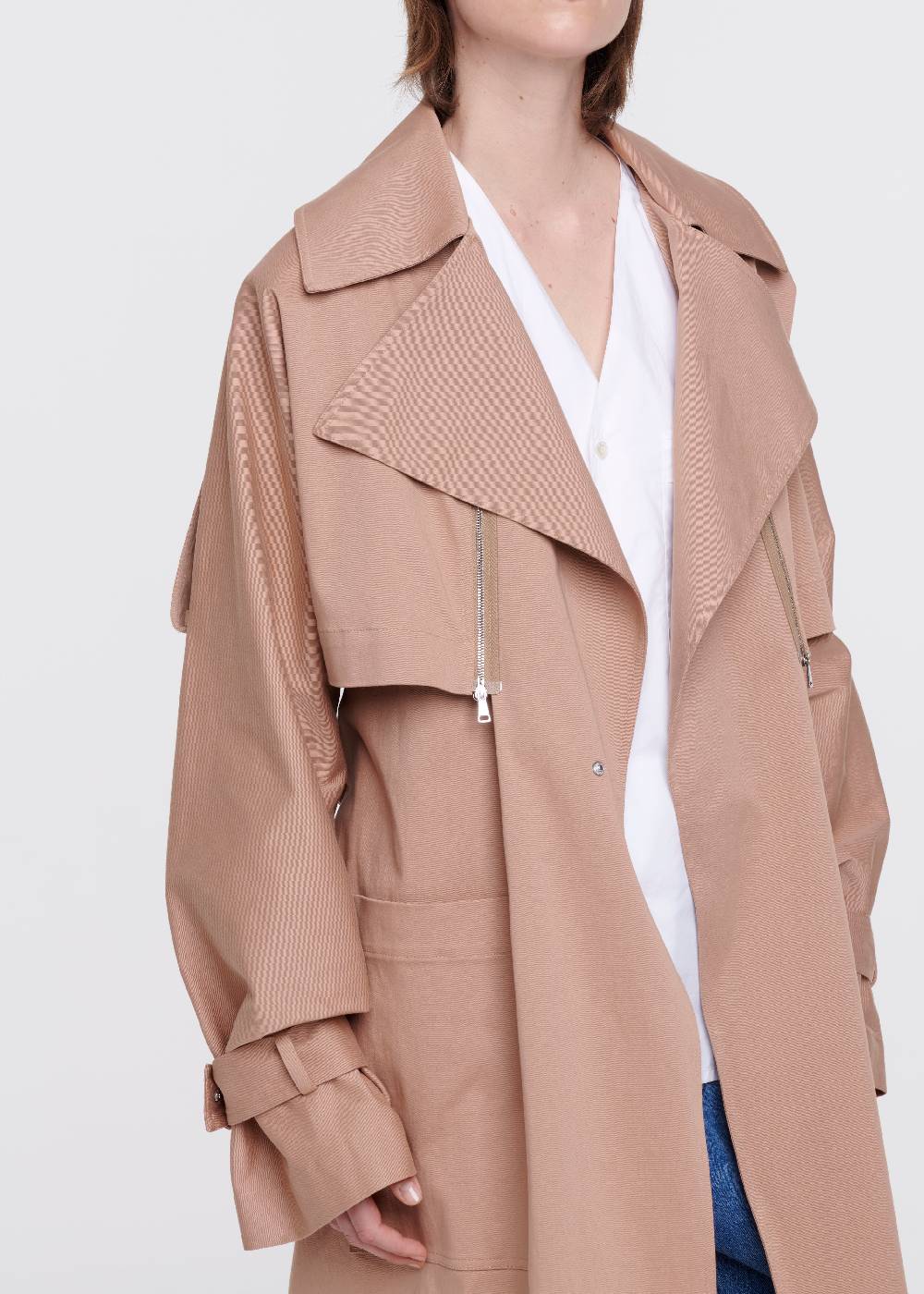 Plan C TRENCH IN COTONE COLOR CARAMELLO Enormi sconti