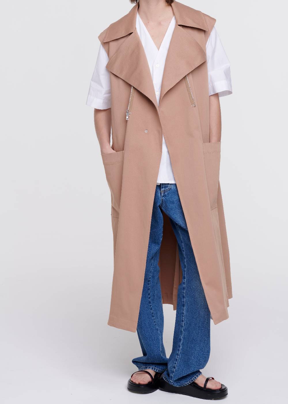 Plan C TRENCH IN COTONE COLOR CARAMELLO Enormi sconti