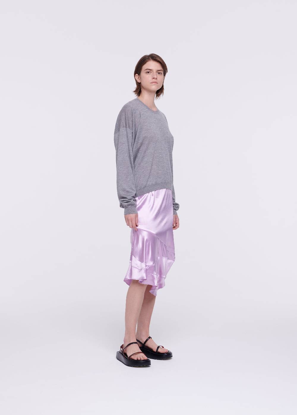 Plan C MAGLIONE GRIGIO IN CASHMERE DRAPPEGGIATO Limitato a 3 giorni
