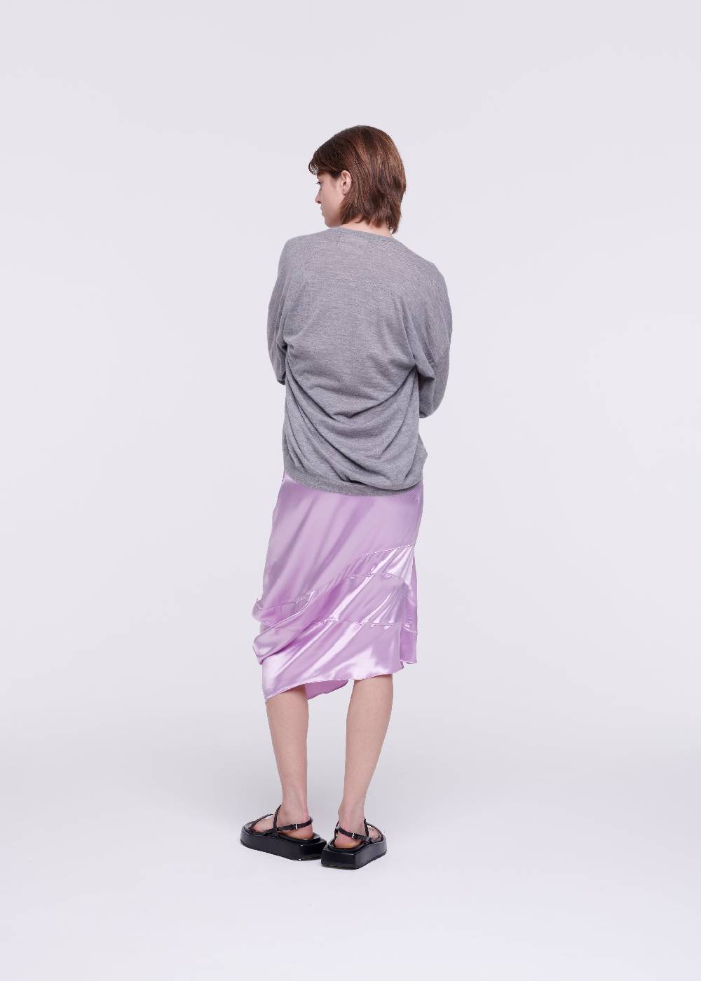 Plan C MAGLIONE GRIGIO IN CASHMERE DRAPPEGGIATO Limitato a 3 giorni