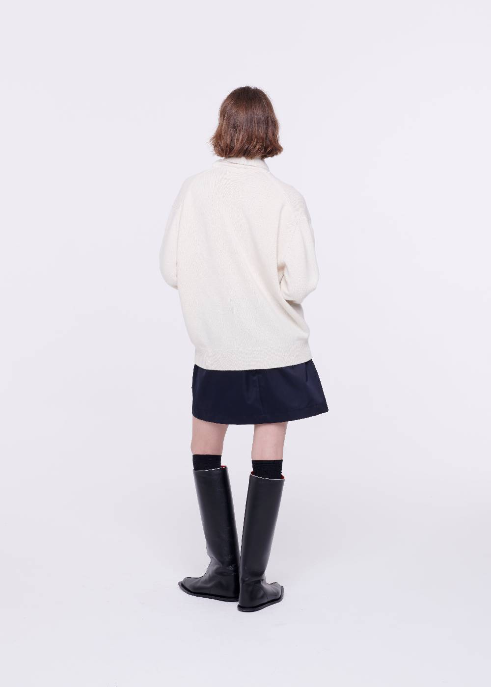 Plan C MAGLIONE CON SCIALLE IN LANA COLOR BURRO Black Friday Prezzi