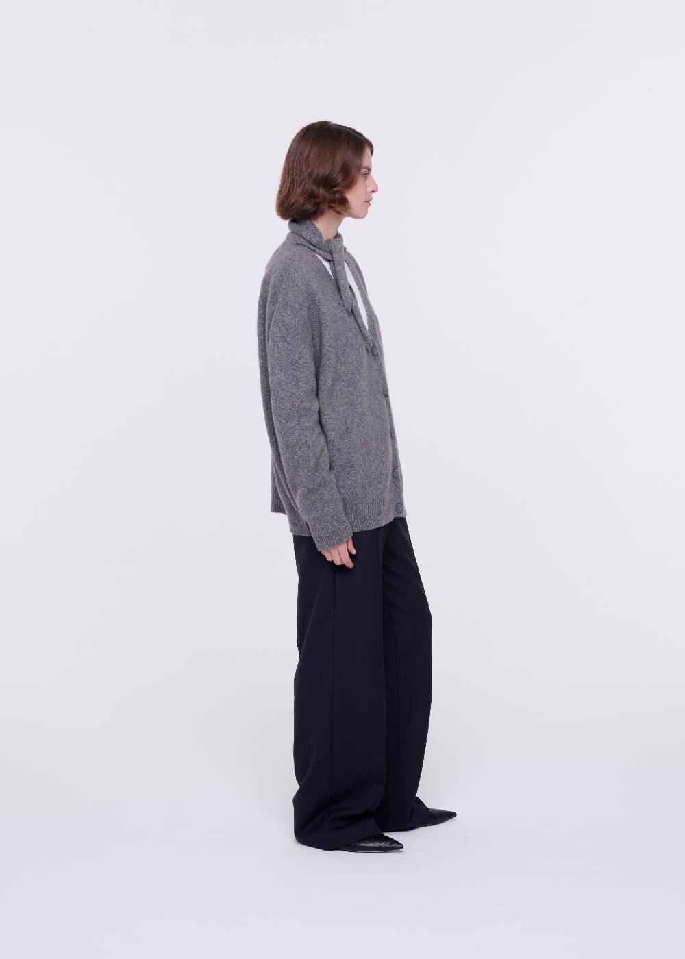 Plan C CARDIGAN IN LANA MERINO CON SCIALLE Duty-free