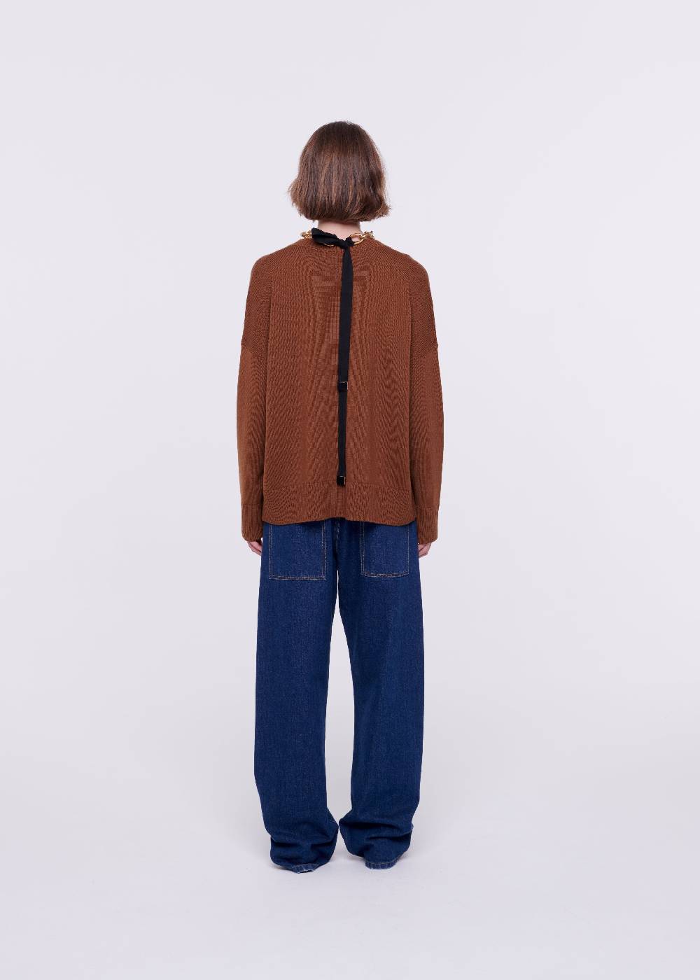 Plan C MAGLIONE CON SCOLLO A V IN LANA MERINO 2025