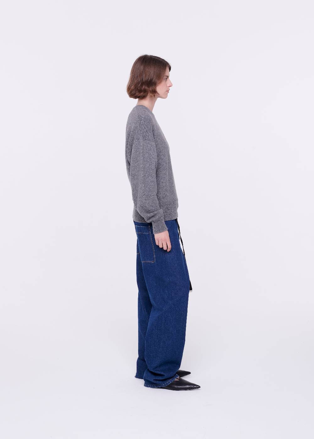 Plan C MAGLIONE GRIGIO IN LANA MERINO Italy