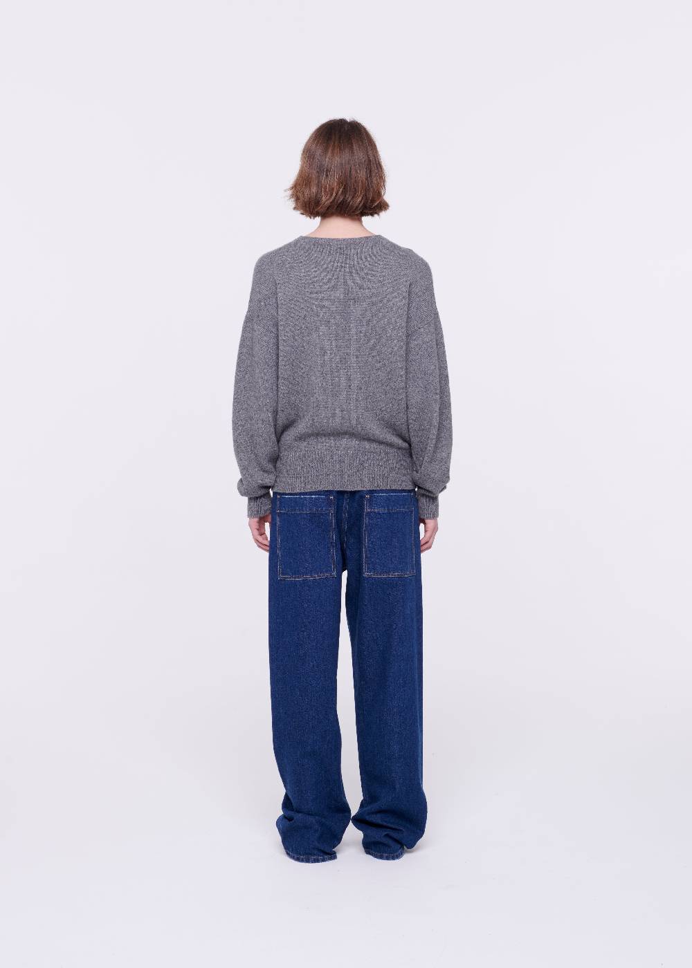 Plan C MAGLIONE GRIGIO IN LANA MERINO Italy