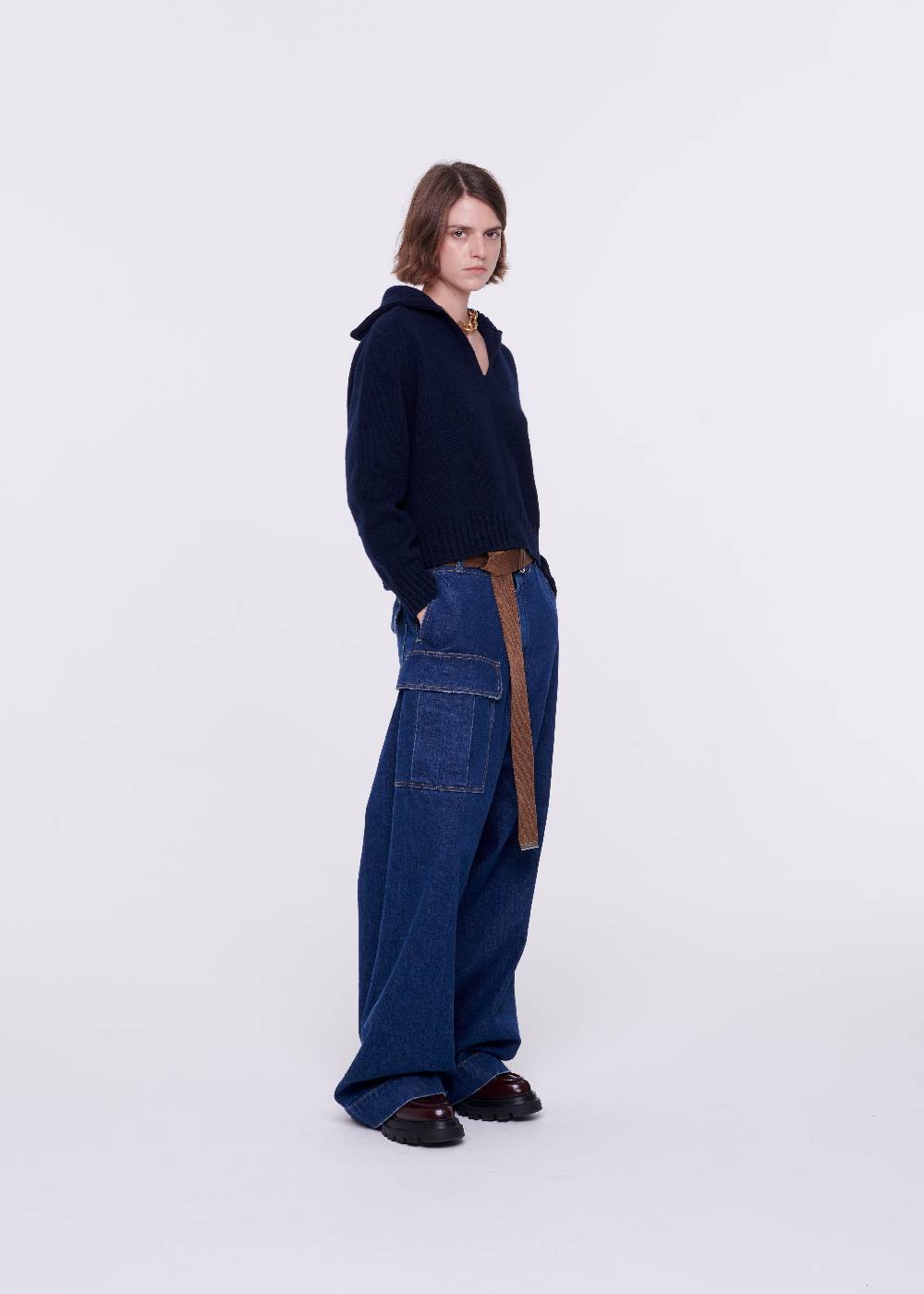 Plan C MAGLIONE NAVY IN CACHEMIRE Italia