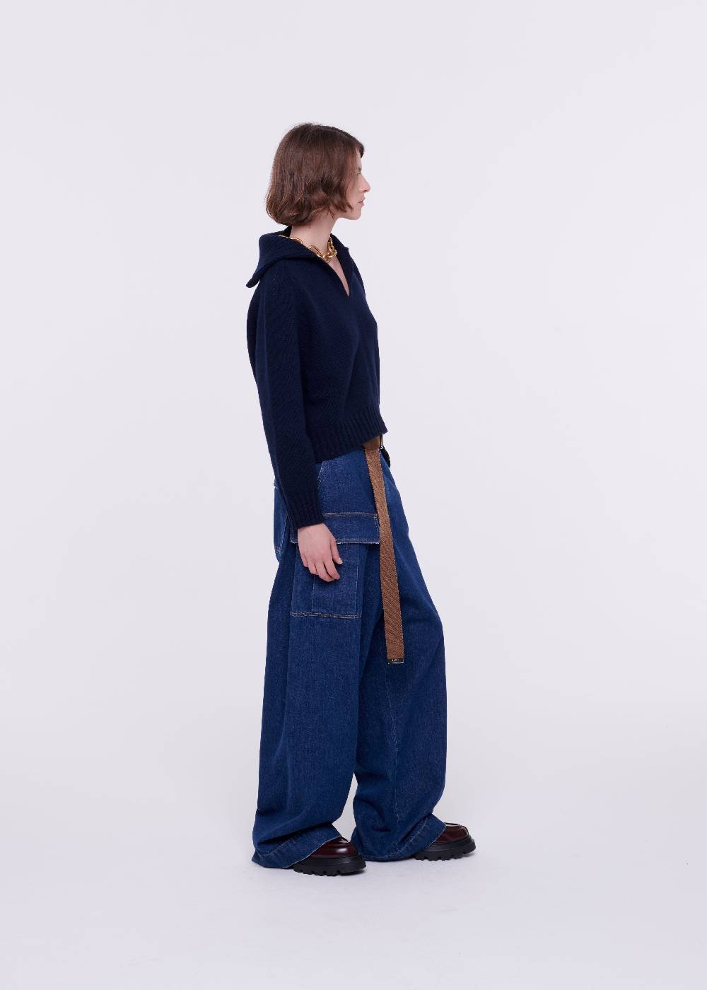Plan C MAGLIONE NAVY IN CACHEMIRE Italia