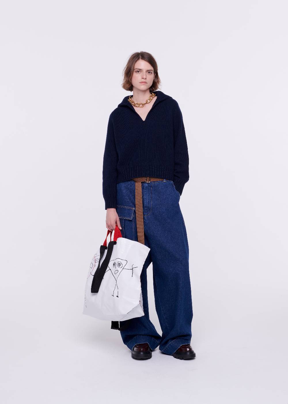 Plan C MAGLIONE NAVY IN CACHEMIRE Italia