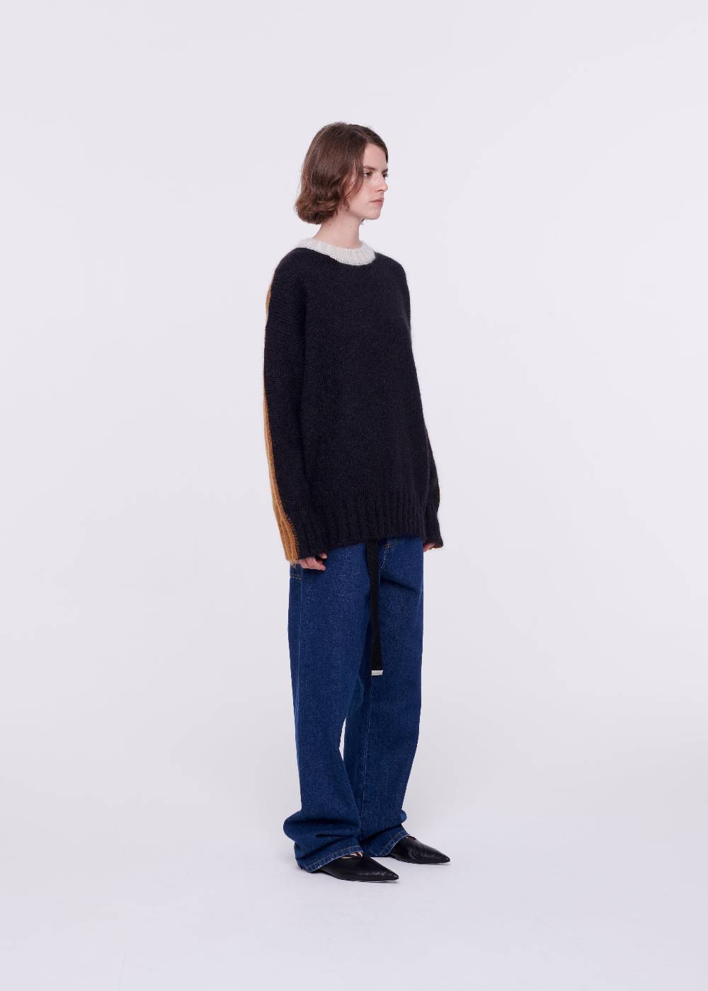 Plan C MAGLIONE COLOR-BLOCK IN MOHAIR Qualità