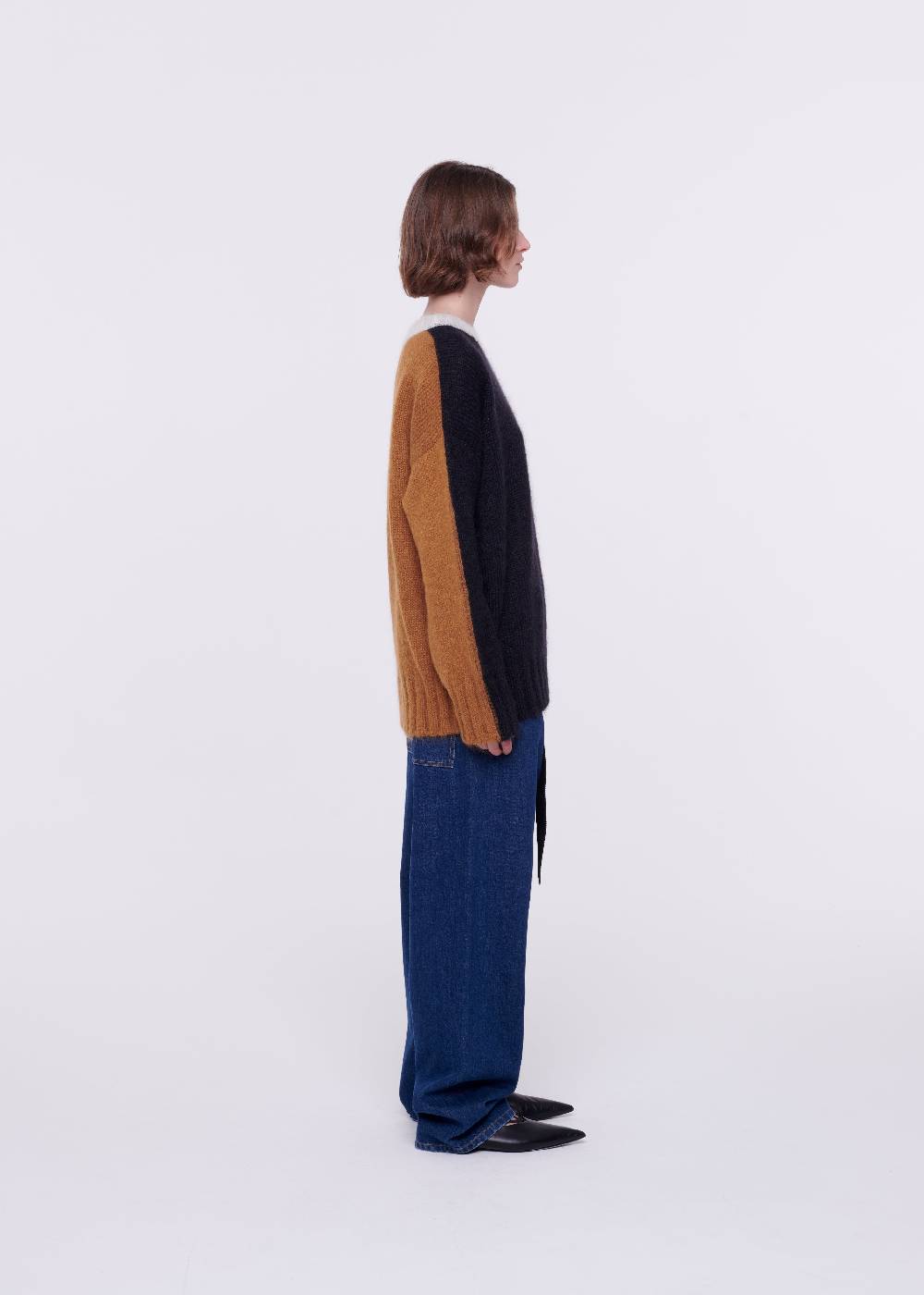 Plan C MAGLIONE COLOR-BLOCK IN MOHAIR Qualità