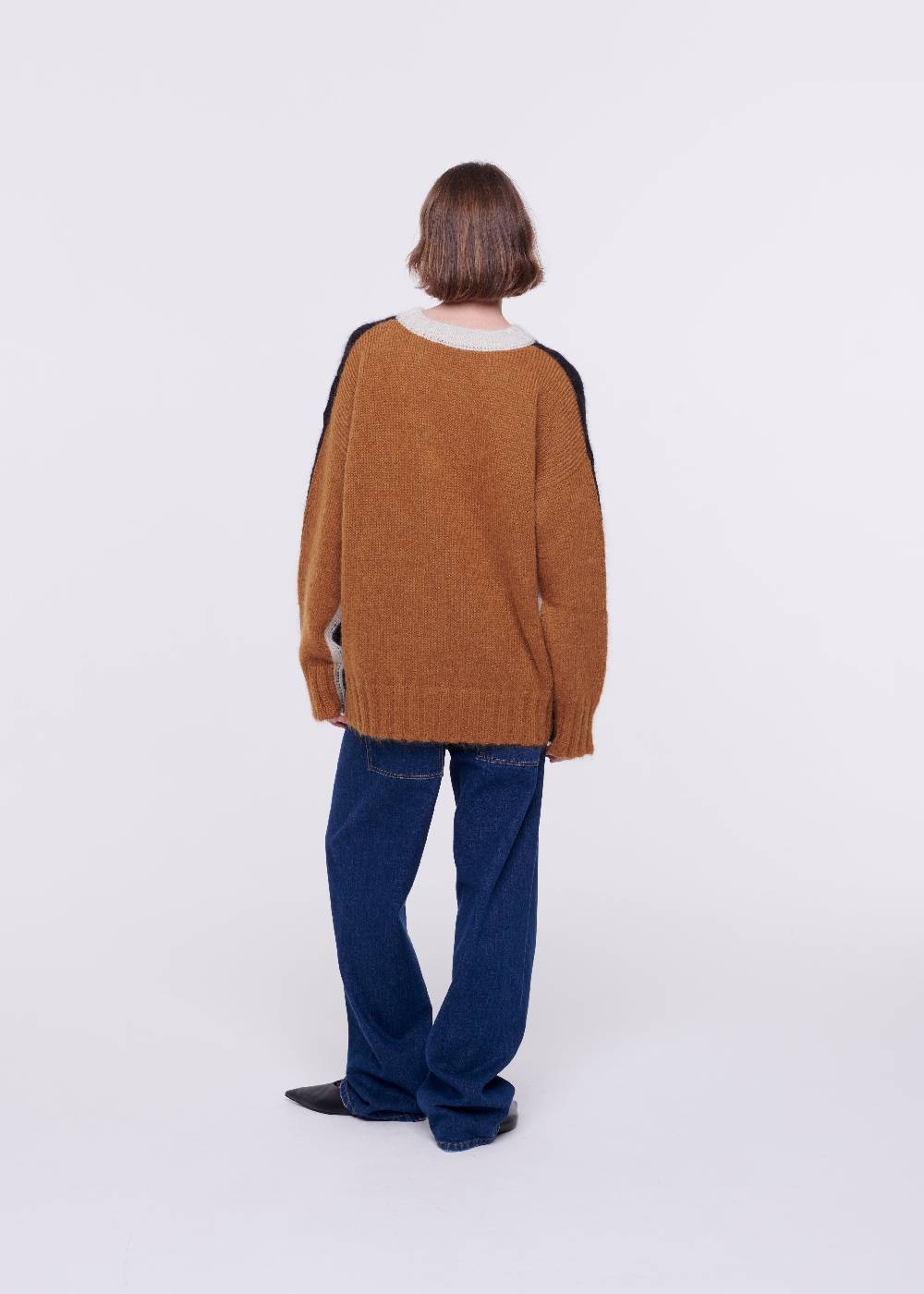 Plan C MAGLIONE COLOR-BLOCK IN MOHAIR Qualità