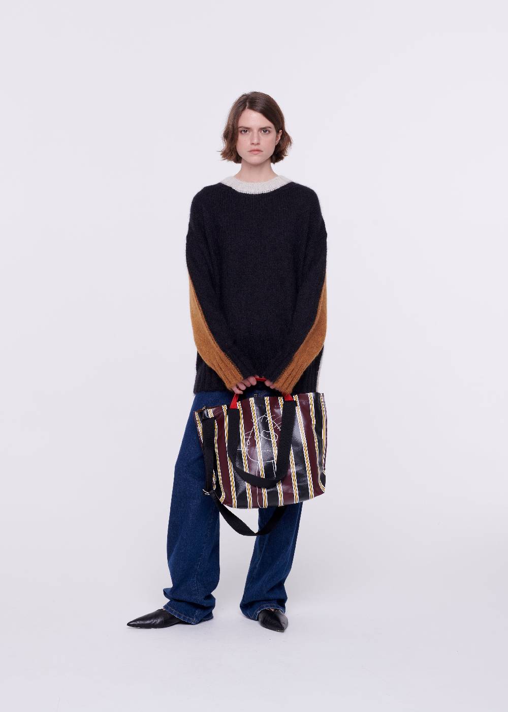 Plan C MAGLIONE COLOR-BLOCK IN MOHAIR Qualità