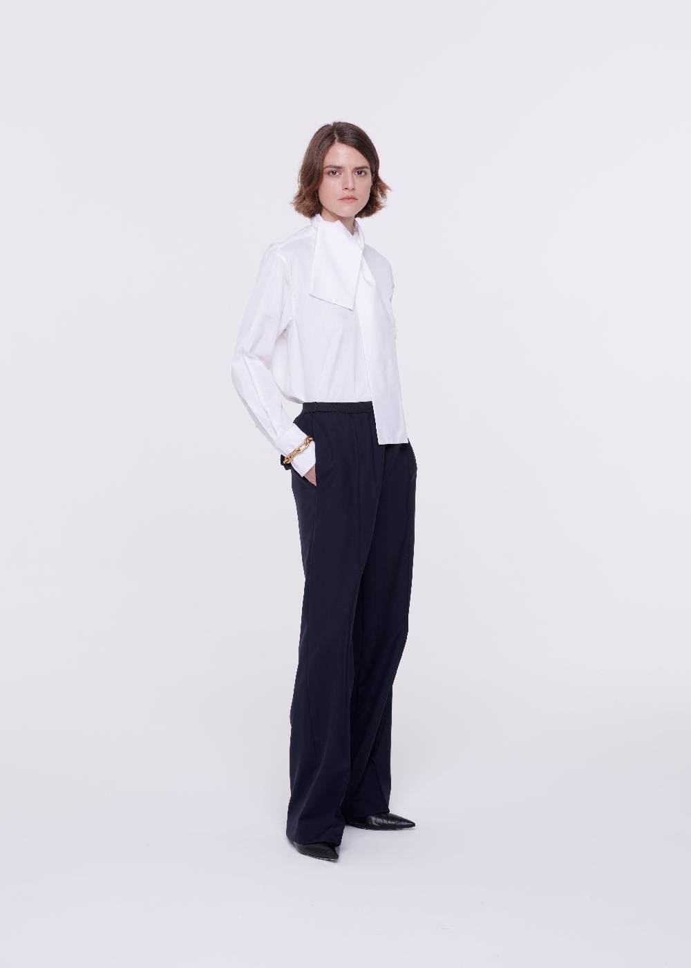 Plan C PANTALONI BLU DI LANA Soddisfazione Garantita