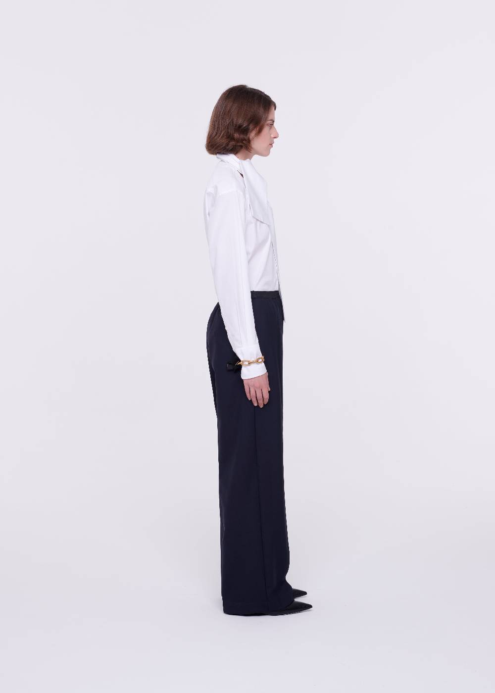 Plan C PANTALONI BLU DI LANA Soddisfazione Garantita