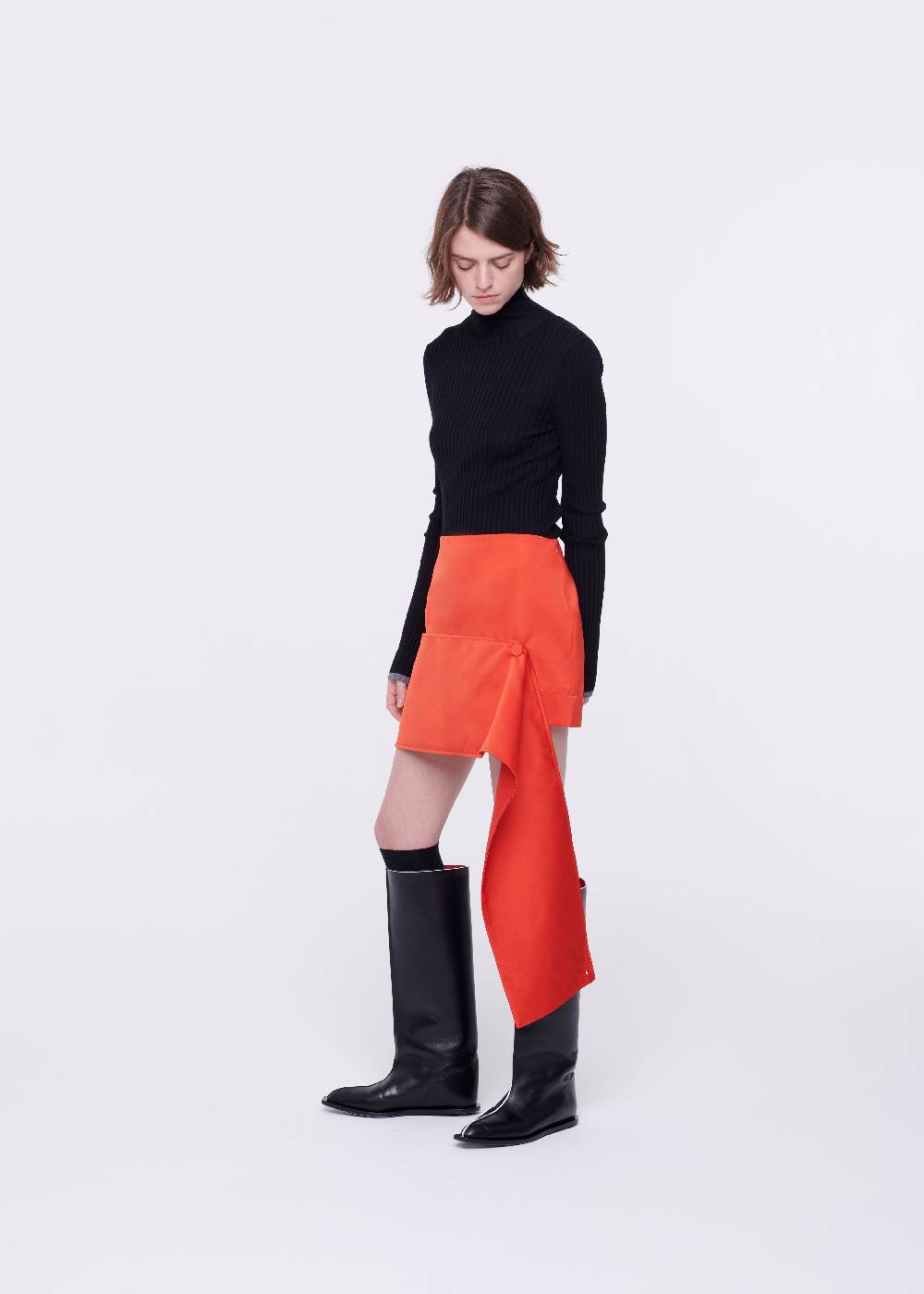Plan C MINIGONNA ROSSO CORALLO IN DUCHESSE Shopping Online