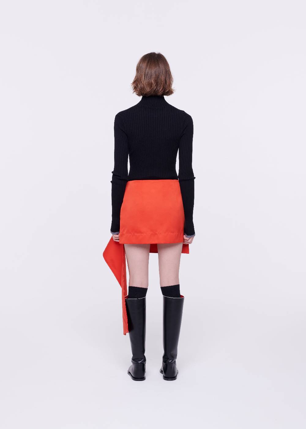 Plan C MINIGONNA ROSSO CORALLO IN DUCHESSE Shopping Online