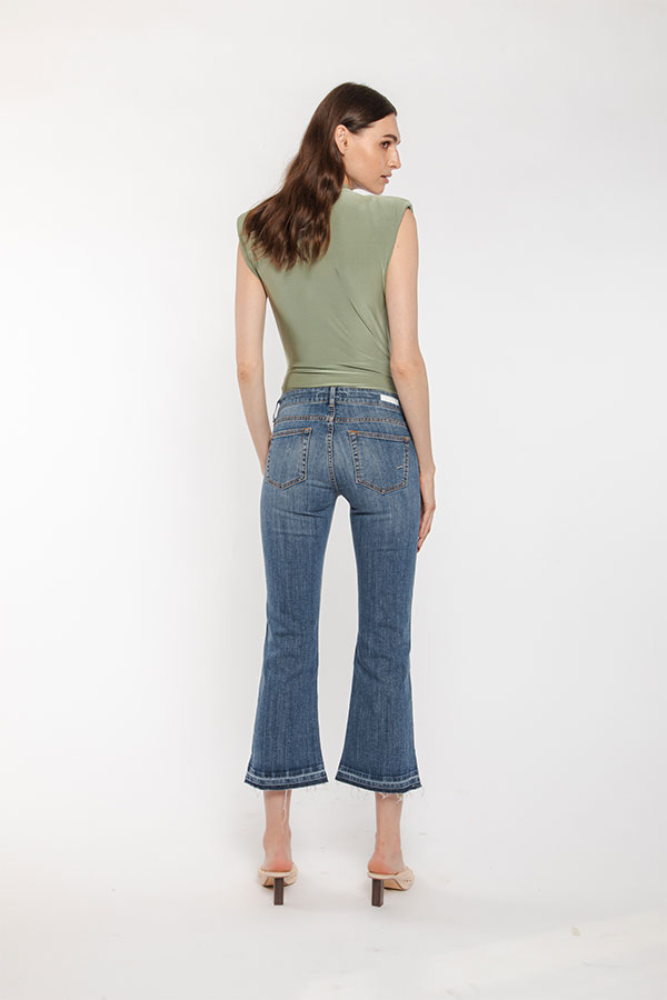 PS. Don't Forget Me SHARON LOW RISE FLARE CROPPED FIT Economico