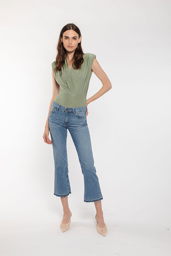 PS. Don't Forget Me SHARON LOW RISE FLARE CROPPED FIT Online
