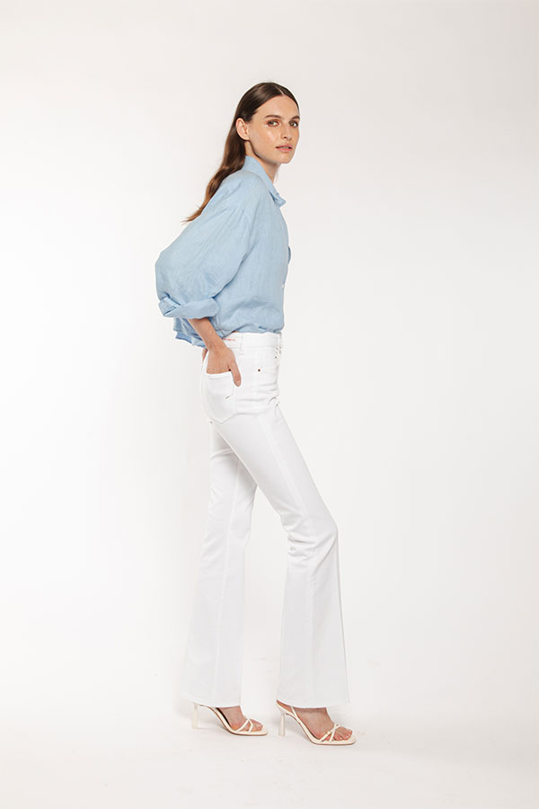 PS. Don't Forget Me MONICA HIGH RISE BELL BOTTOM FIT In Linea
