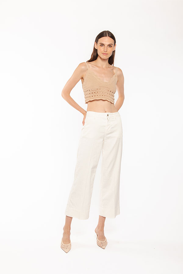 PS. Don't Forget Me EVA MID RISE PALAZZO CROPPED FIT Nuova