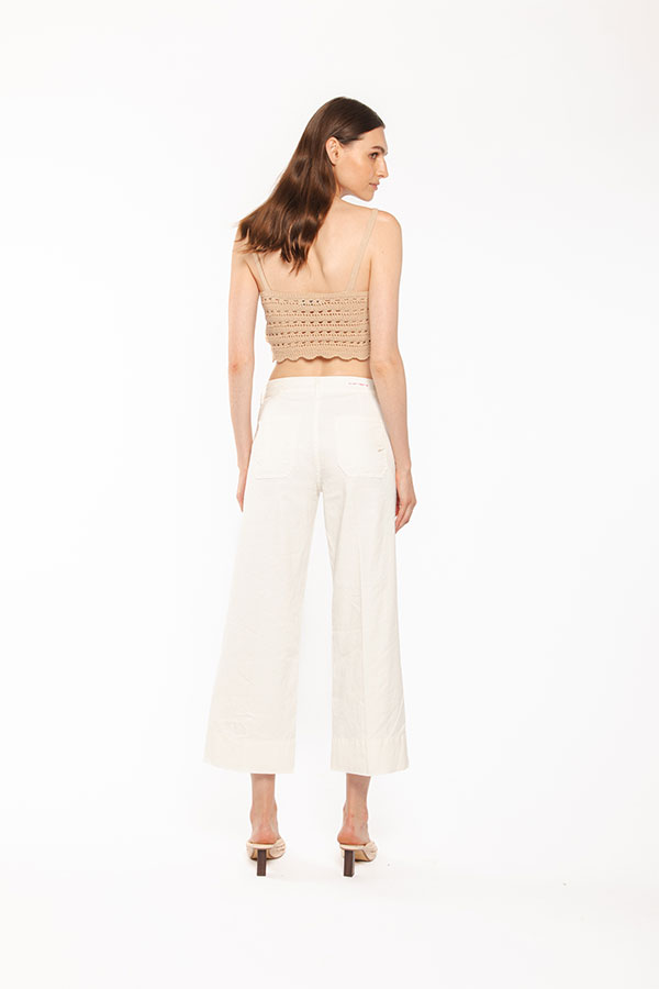 PS. Don't Forget Me EVA MID RISE PALAZZO CROPPED FIT Nuova