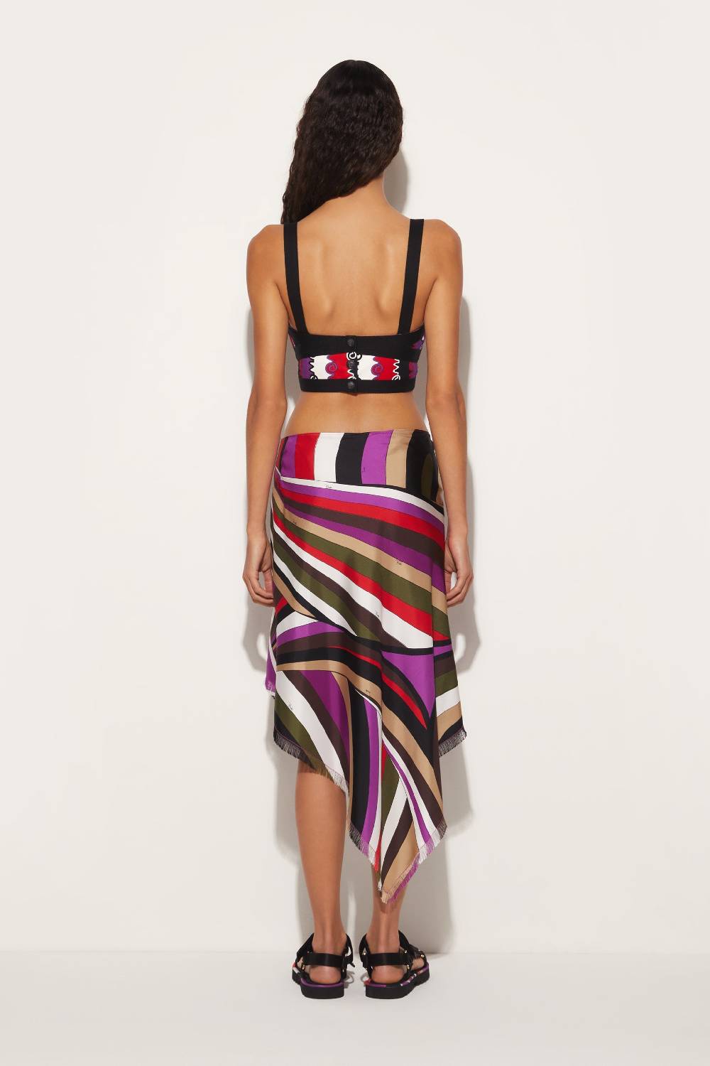 Pucci Top bustier con stampa Chiave Consegna Veloce