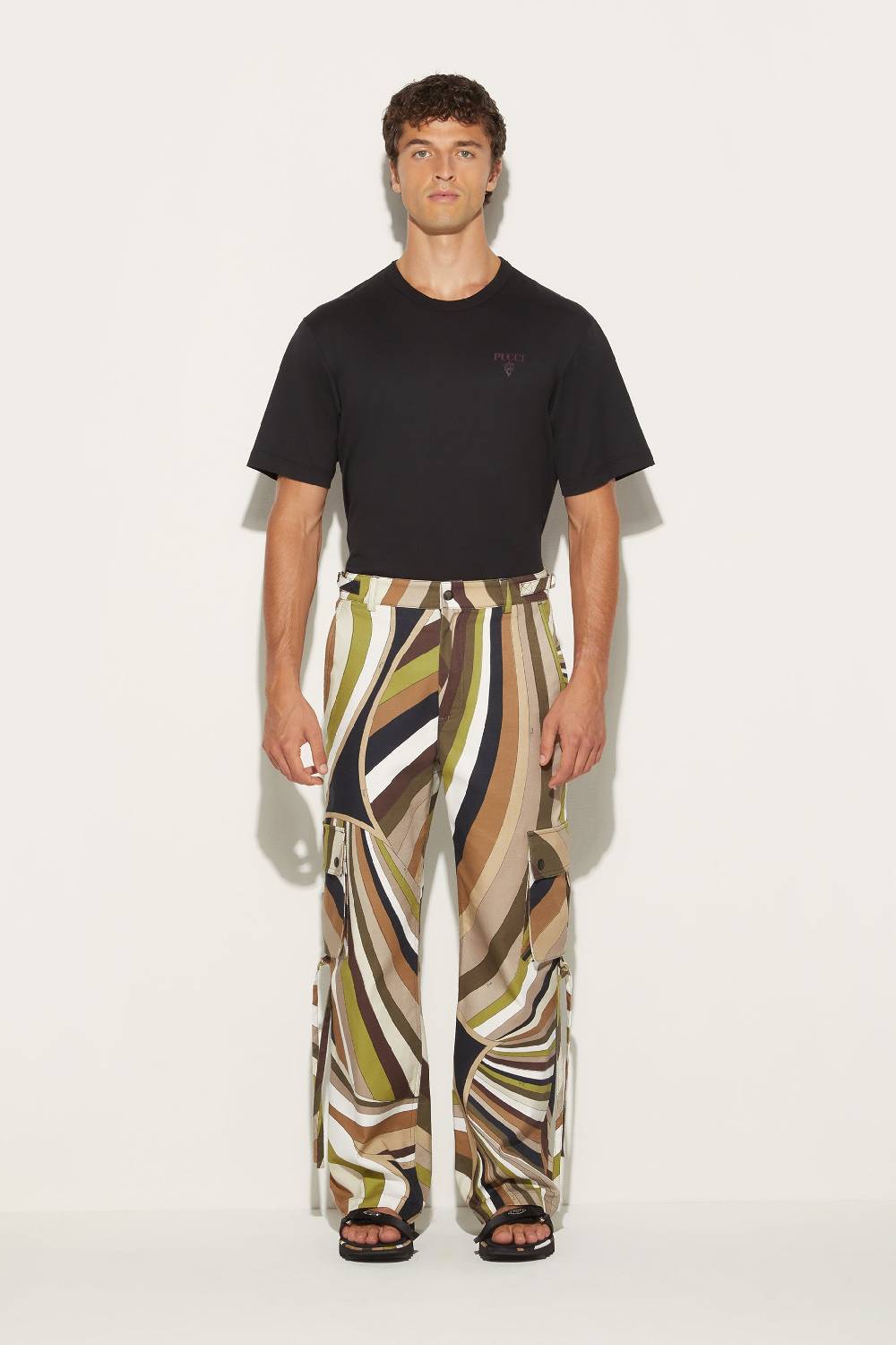 Pucci Pantaloni cargo con stampa Iride Prezzo Ridotto