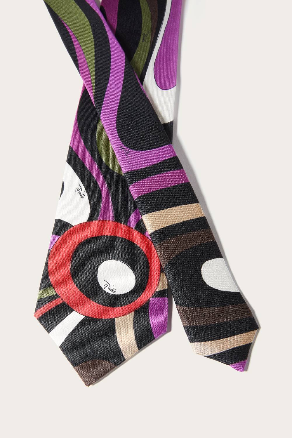 Pucci Cravatta in seta con stampa Marmo Outlet