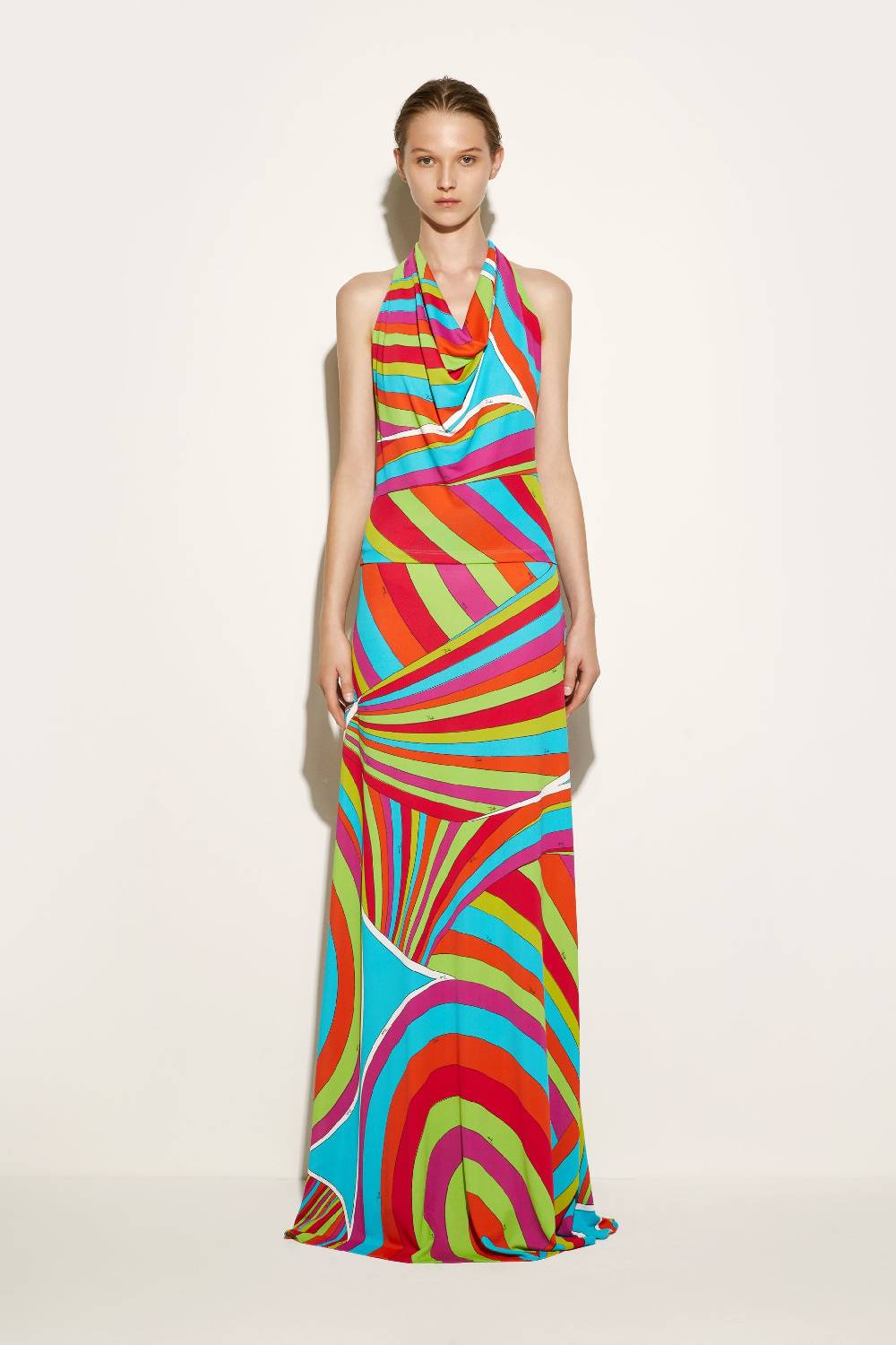 Pucci Top con scollo all'americana e stampa Iride In Linea